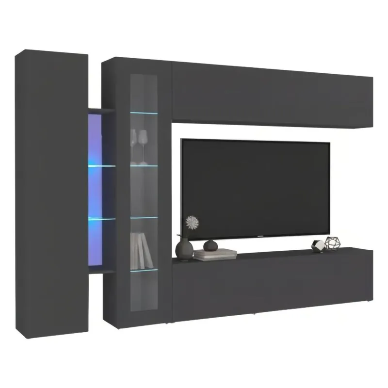 Parede montada com efeito madeira - Muebles