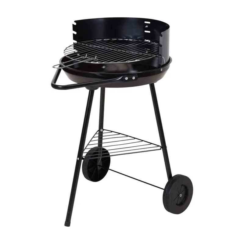 Well Home Parrilla de Carbón para Barbacoa de 40 cm - Tamaño Compacto, Grosor Resistente y Accesorios Prácticos incluidos