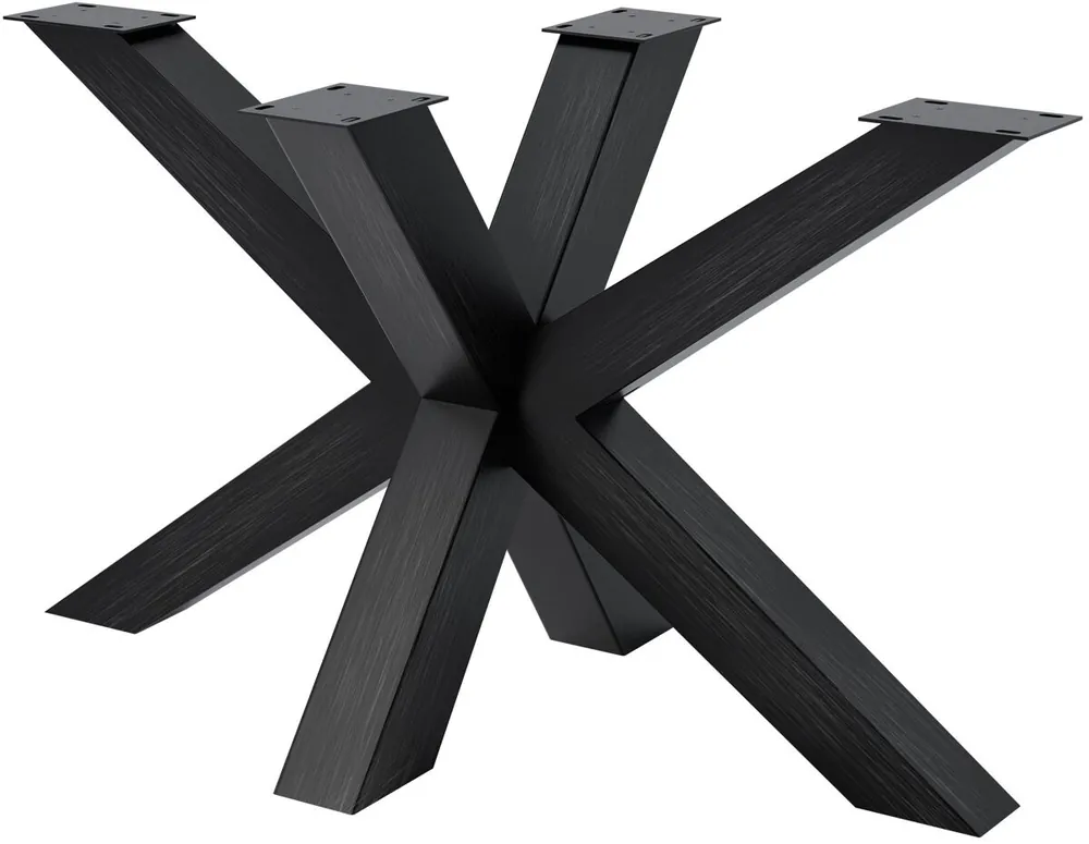 Patas de mesa Harlan Metal Negro industrial 68X120X71 cm - Muebles