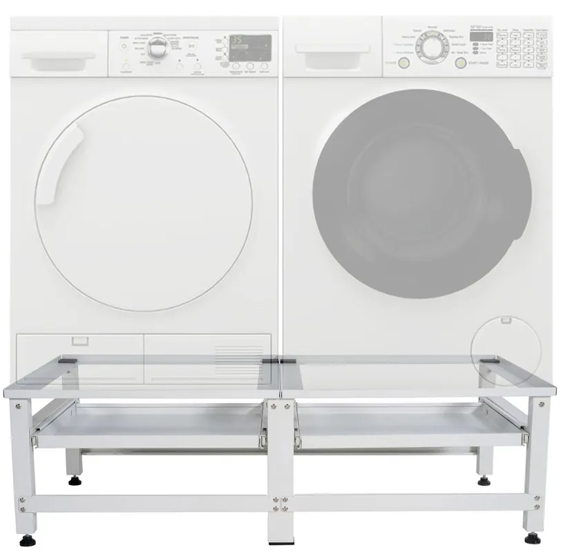 Pedestal Tampa doble para lavadoras Metal Negro 61X124X38 cm - Electrodomésticos