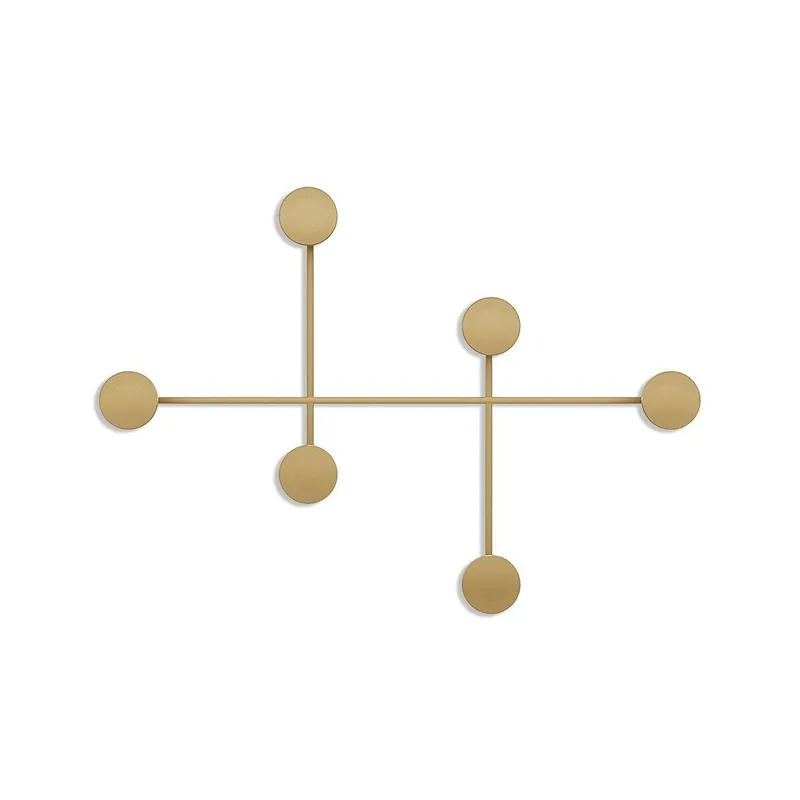 Perchero mural con 6 ganchos en metal H60 cm - DAMA