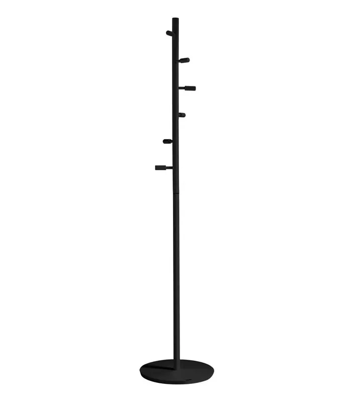 Perchero moderno mod. 401 herrajes cromo satinado lacado 185x35x35 cm - Decoración