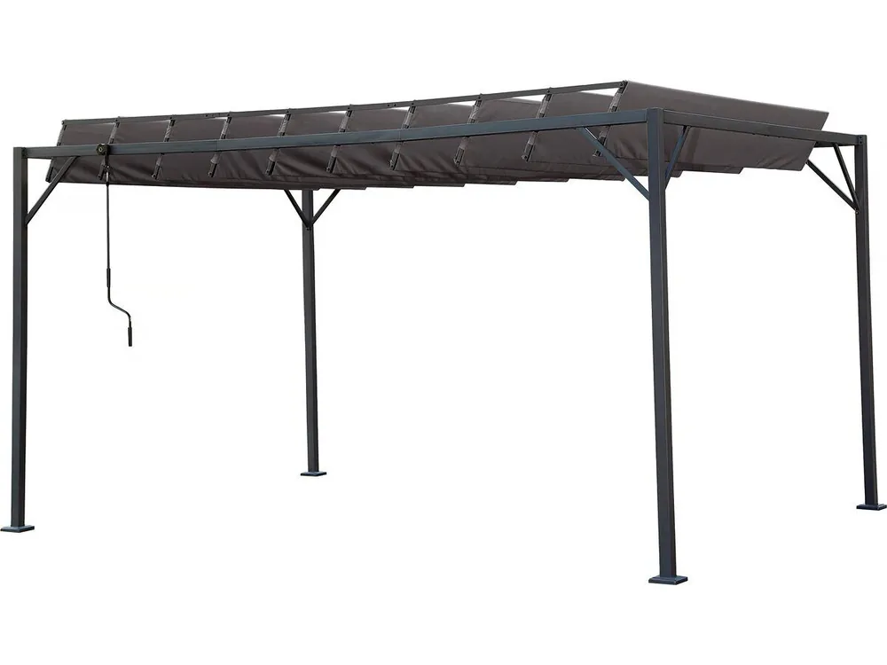 Pérgola bioclimática de tejido 3x4 m - Antracita