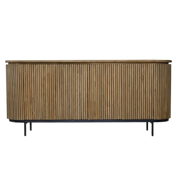 Aparador de 4 puertas L180 cm de madera maciza - Muebles