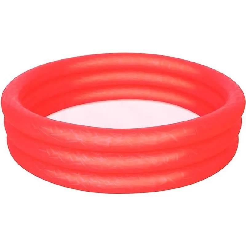 Piscina hinchable infantil Play Pool Bestway 101L +2A rojo Ø102x25 cm - Jardín