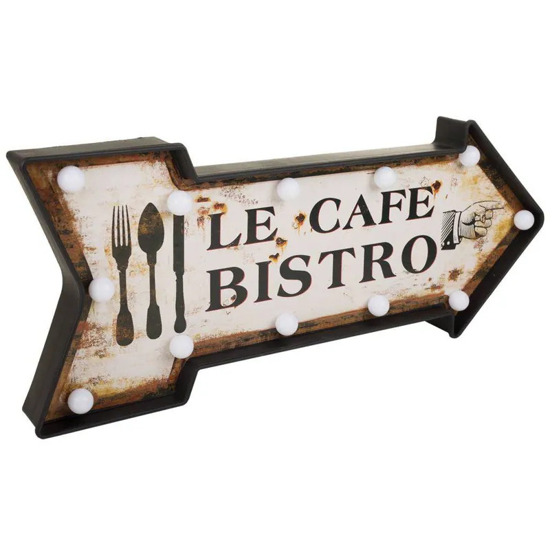 Placa luminosa de pared de plastico blanca 65x27,5x10,5 - Decoración