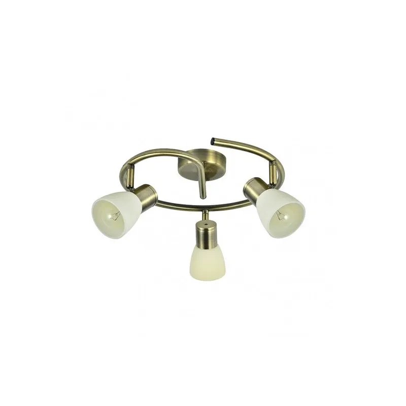 plafon 3 luces metal color dorado serie cholo 34cm - Decoración