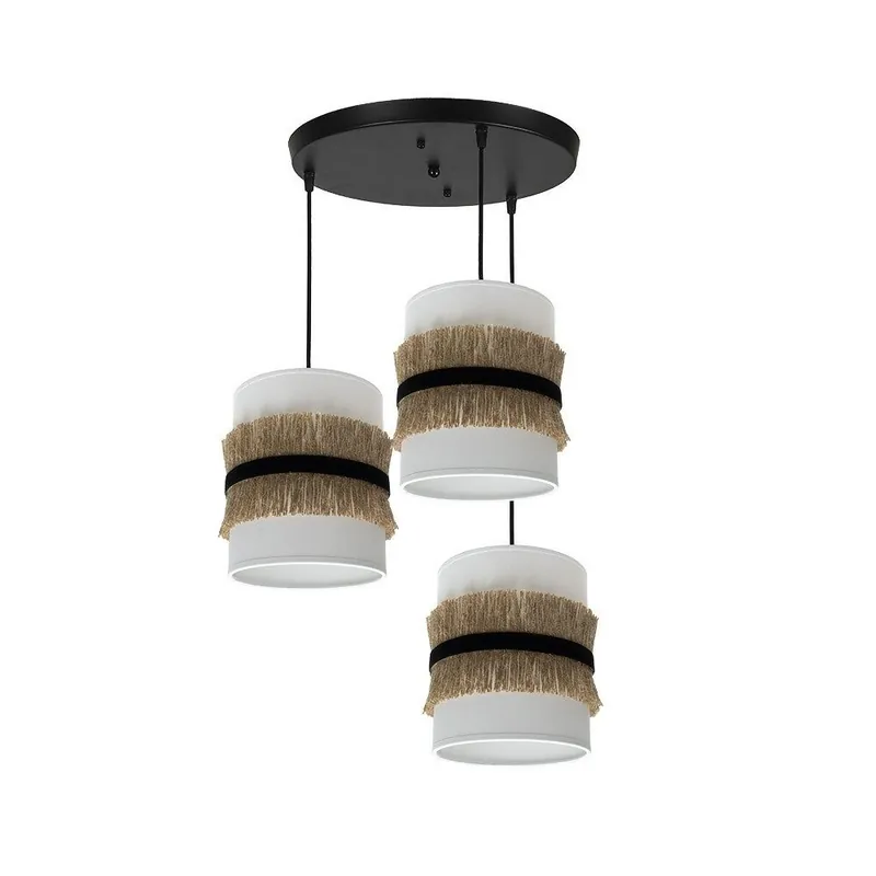 plafon de techo metal color negro serie angola 42cm - Decoración