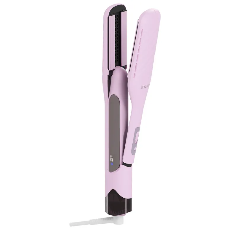 Beautifly Plancha de Pelo DualPerfection Air Styler Rosa con Pantalla LCD y Acero Inoxidable - Electrodomésticos