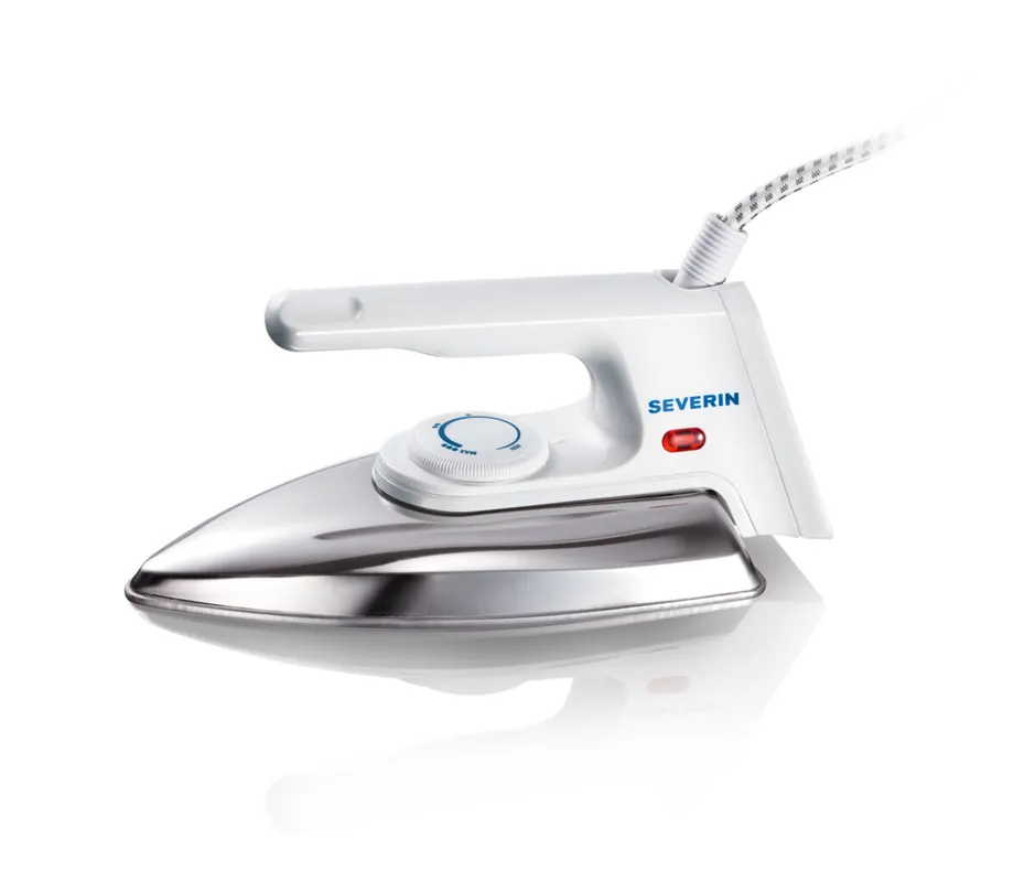 SEVERIN - Plancha en Seco con Suela de Aluminio Pulido, 1.200 W, Blanco BA 3211