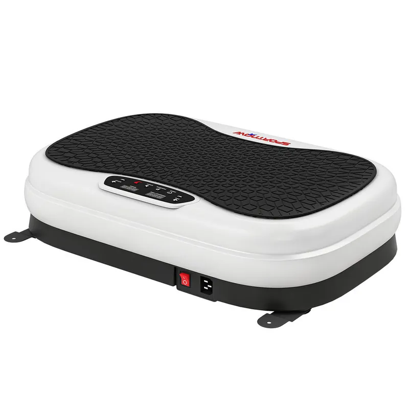 SPORTNOW Plataforma Vibratoria, 50 Velocidades 3 Programas, Plataforma Vibración Muscular con Pantalla LED, Mando a Distancia, Bandas Elásticas, para Entrenamiento Corporal Completo, Ejercicio en Casa - Deporte