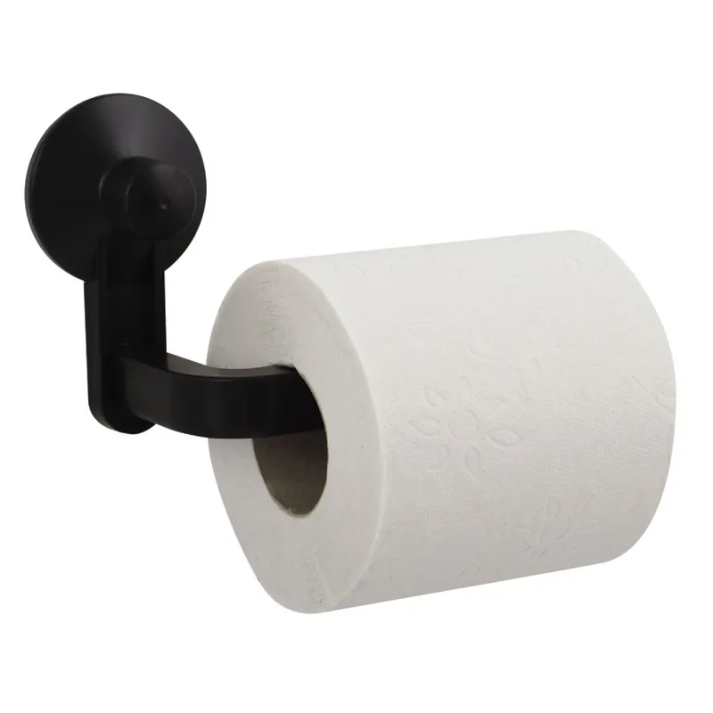 Portarollo /Toallero Negro Mate Dimensiones: 16,4X6,8X9,7Cm - Baño