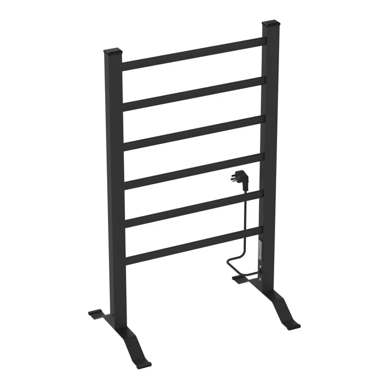 Radiador toallero eléctrico Savitaipale 100W 6 barras aluminio 85x55cm - Negro [pro.tec]