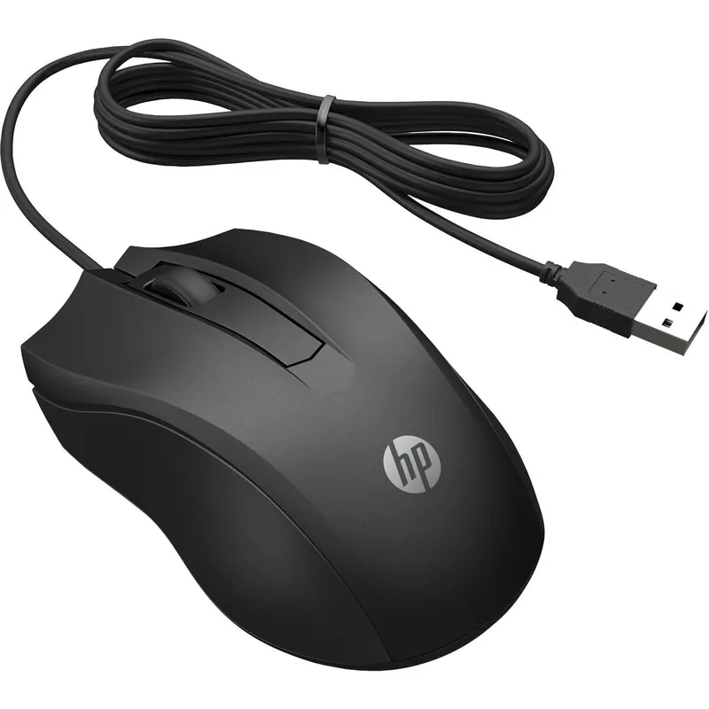 Ratón HP Ratón con cable HP 100 Negro - Electrónica