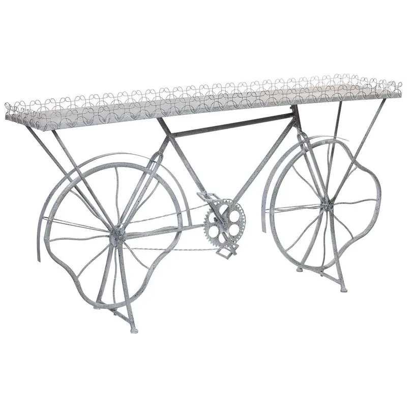 Recibidor en forma de bicicleta de metal, con medidas de 177.17x41.28x92.71 cm - Muebles