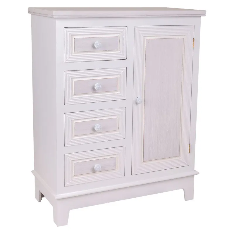 Recibidor de madera blanco 66x32x84 h cm - Muebles