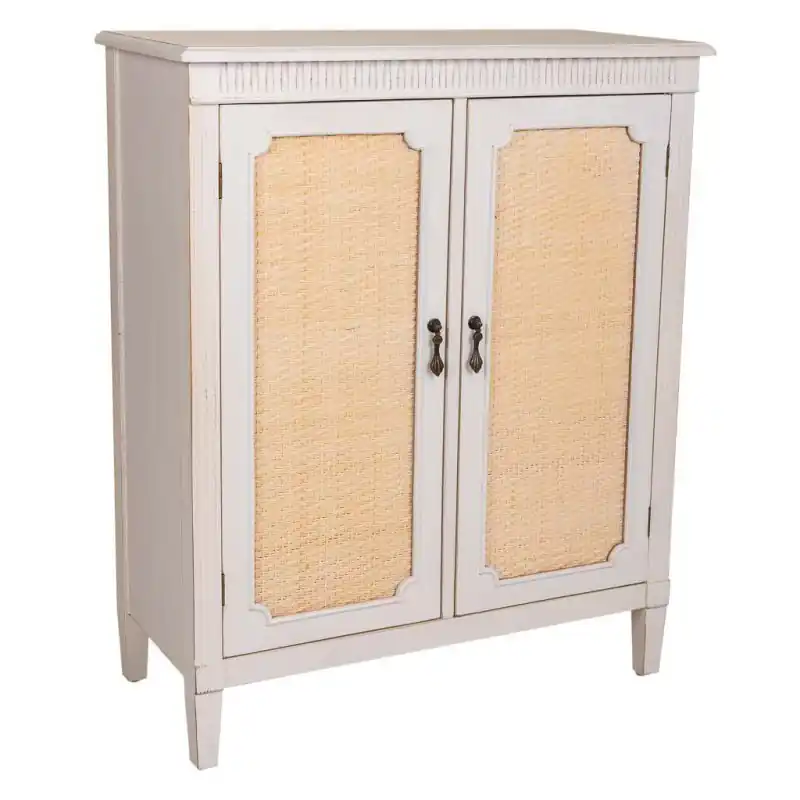 Recibidor de madera blanco 78x36x95h cm - Muebles