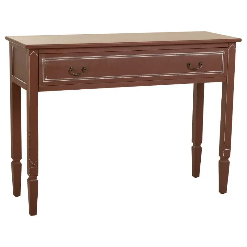Recibidor de madera en tono marrón 112x38x82h cm - Muebles