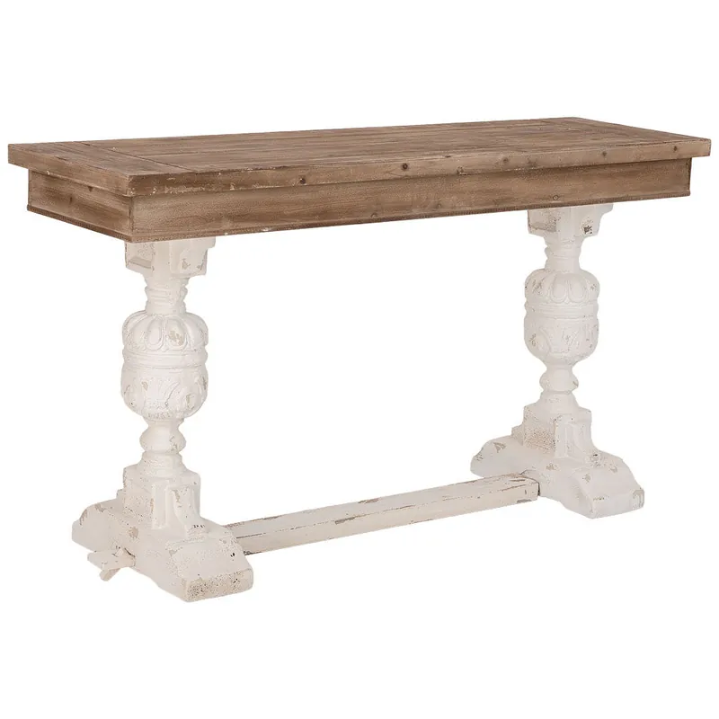 Recibidor de madera marrón 150x45x86h cm - Muebles