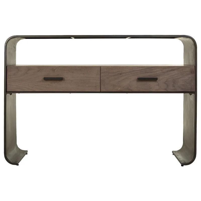Recibidor de madera y metal negro - Muebles