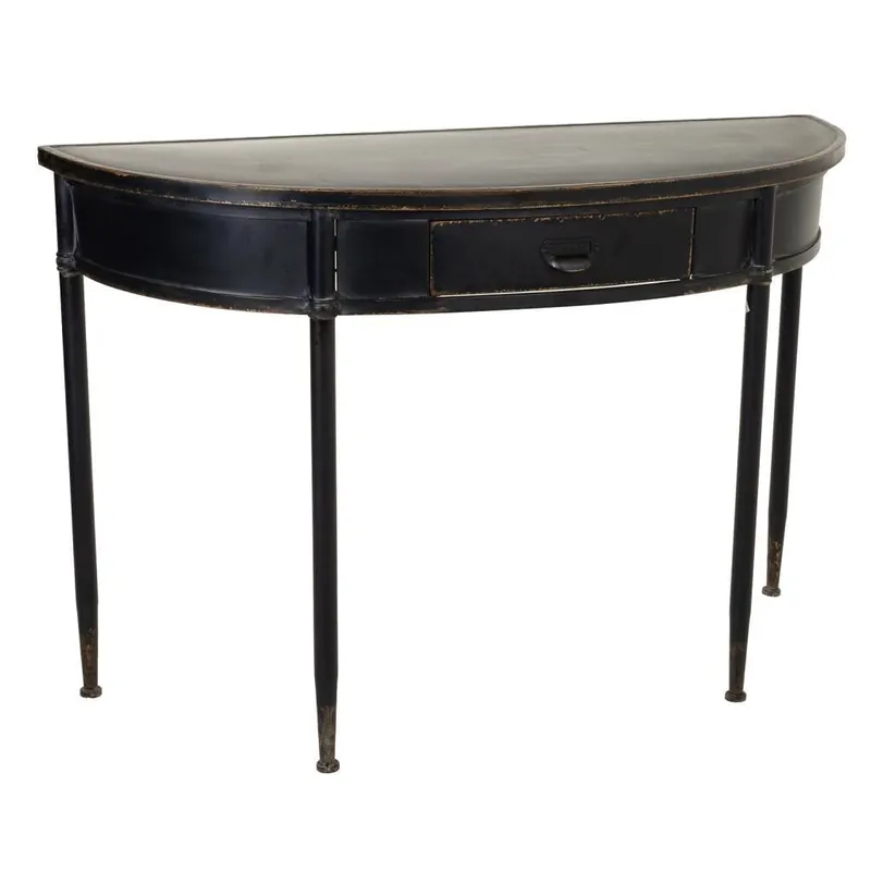 Recibidor de metal negro 120x44x80 - Muebles
