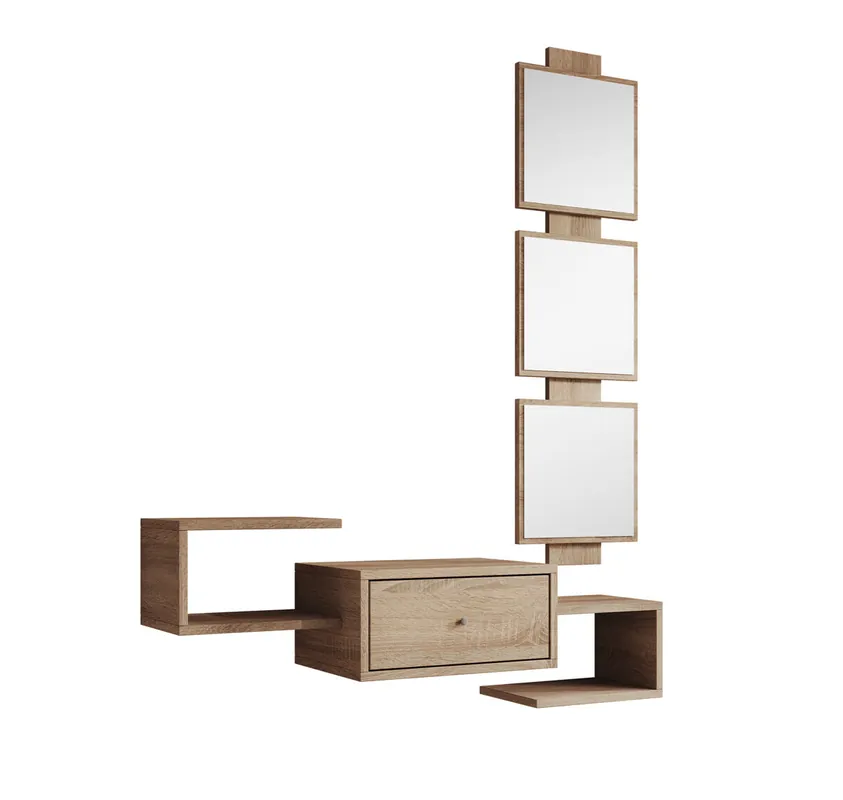 Recibidor Entrada Pasillo Sonoma 99,5x22x145 1 cajón Neo Muebles Bonitos