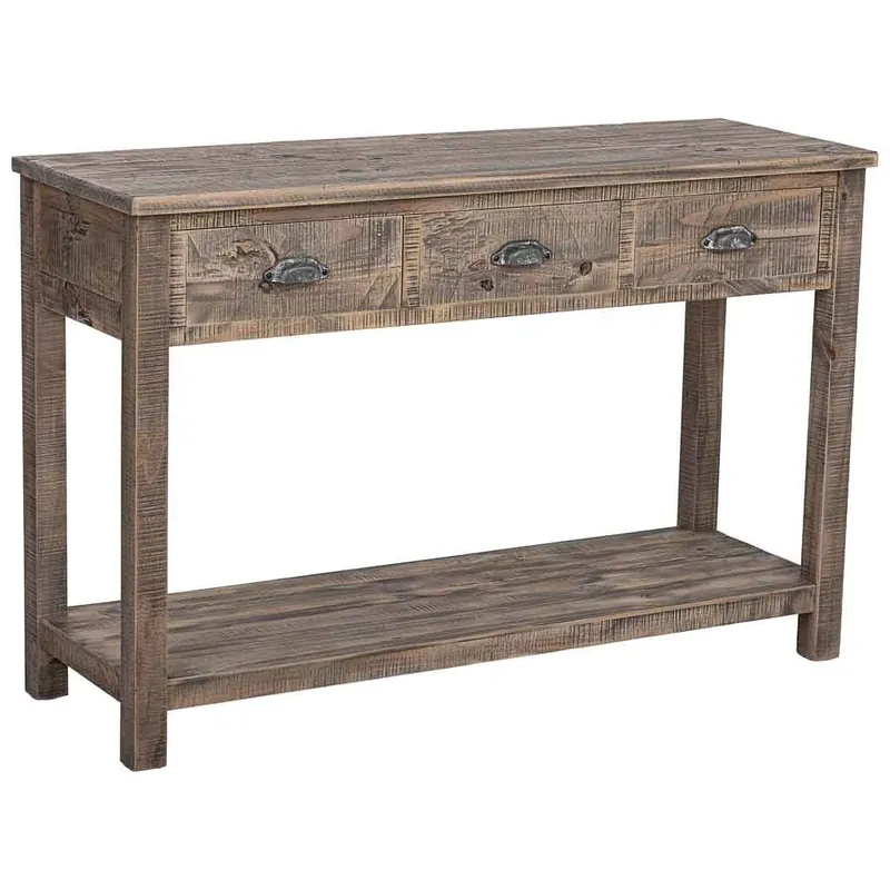 Recibidor de madera marrón 120x40x78.5h cm - Muebles