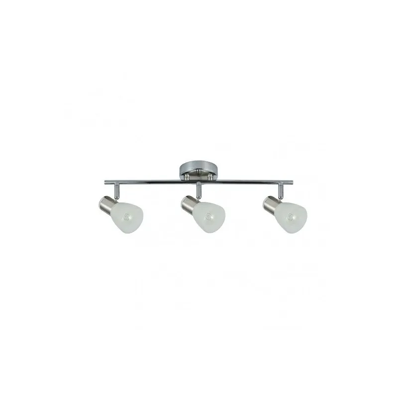 regleta 3 luces metal color cromo serie cholo 48.5cm - Decoración