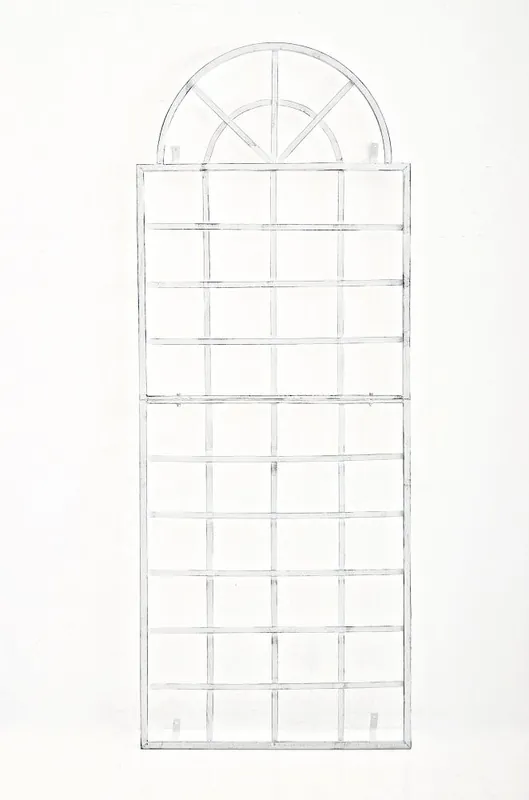 Reja para Plantas Trepadoras Viva Metal Blanco antiguo X70X180 cm - Jardín