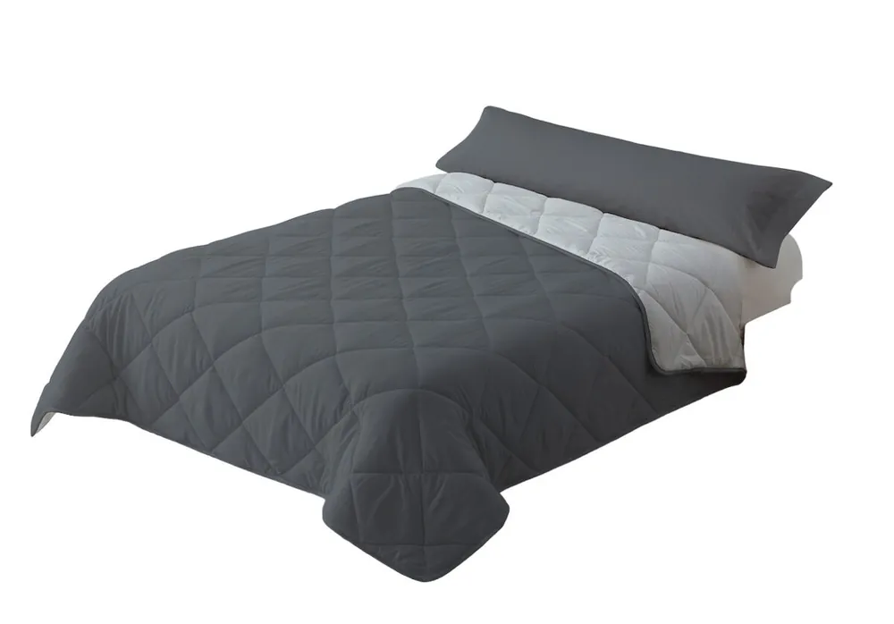 Relleno Nórdico 300gr Bicolor Reversible Cama 90cm (150x220cm) Gris / Gris Donegal Collections - Textil