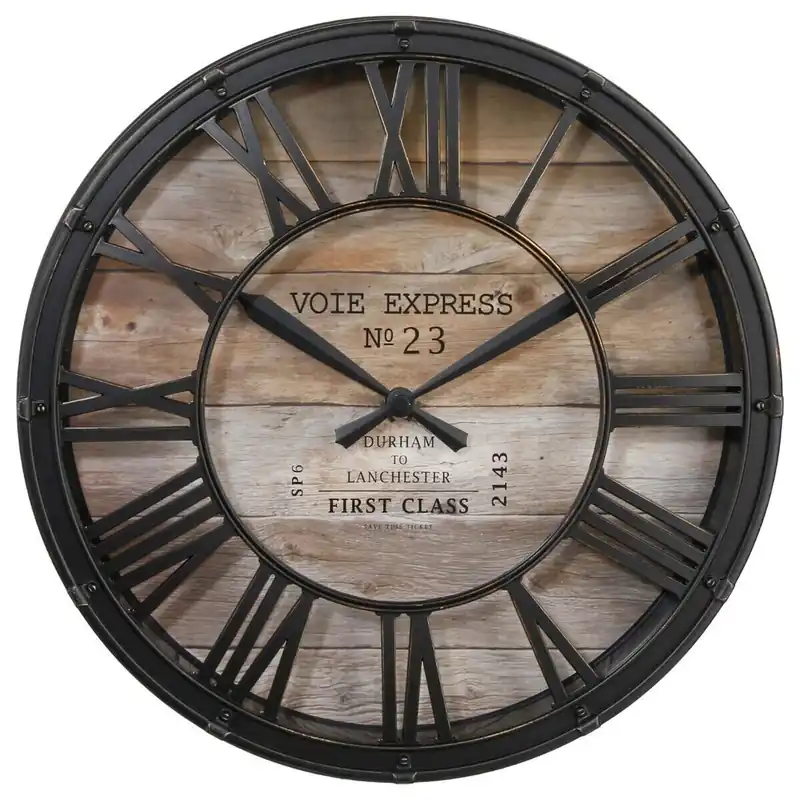 Reloj Vintage Estilo Retro D.37 X P.8 Cm - Decoración