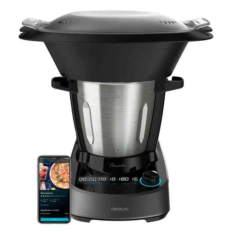 Robot de cocina Cecotec Mambo 11090 1600W 3,3L 37 funciones control WiFi inox - Electrodomésticos