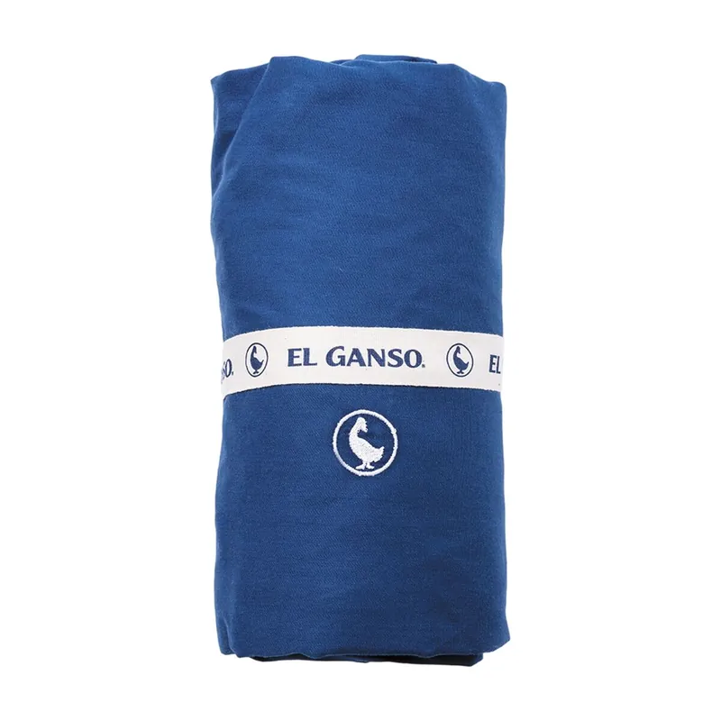 Sábana bajera (90x200+30cm solapa) 100%Algodón 180TC color azul marino logo bordado El Ganso - Textil