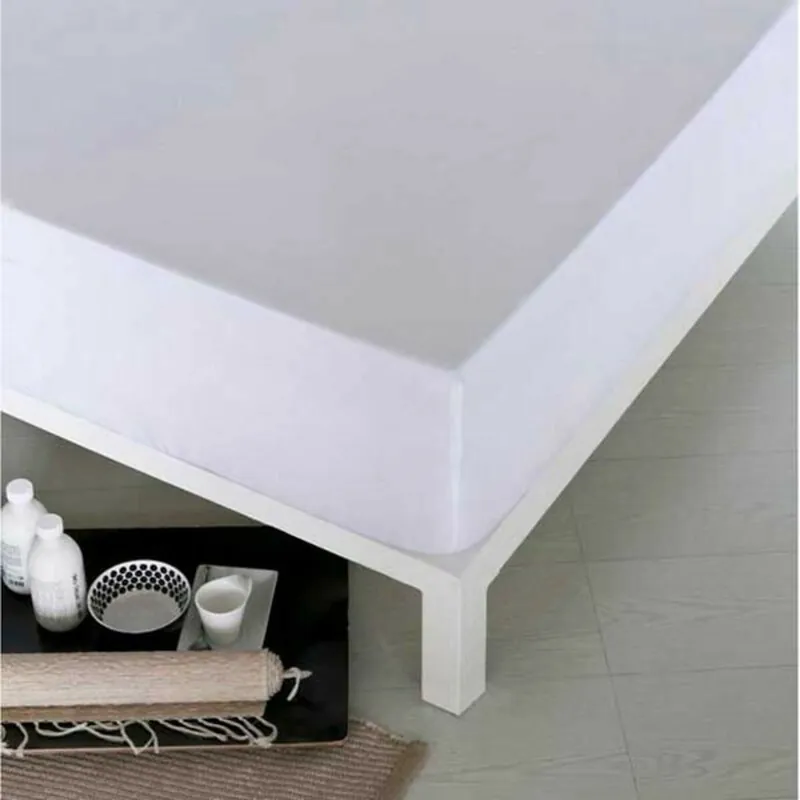 Sábana Bajera Ajustable Naturals Cuña Blanco 60 x 120 - Textil