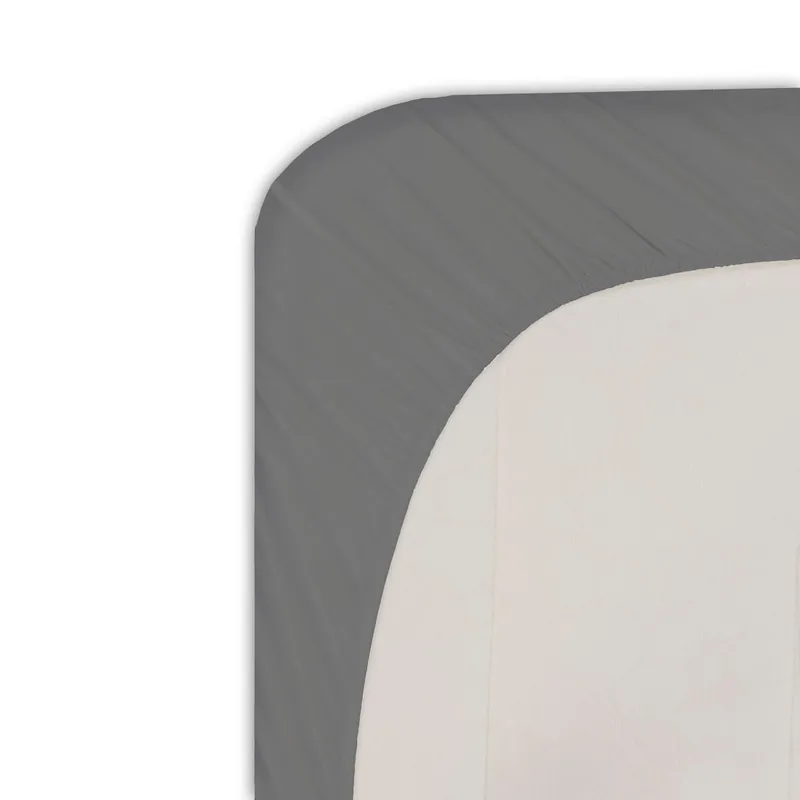 Sábana bajera microfibra SILK cama 90cm color antracita - Textil