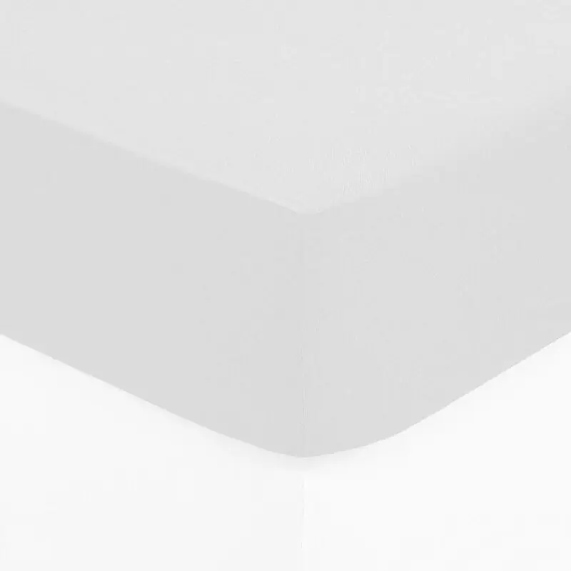Sabana bajera algodón blanco 90x190cm - Textil