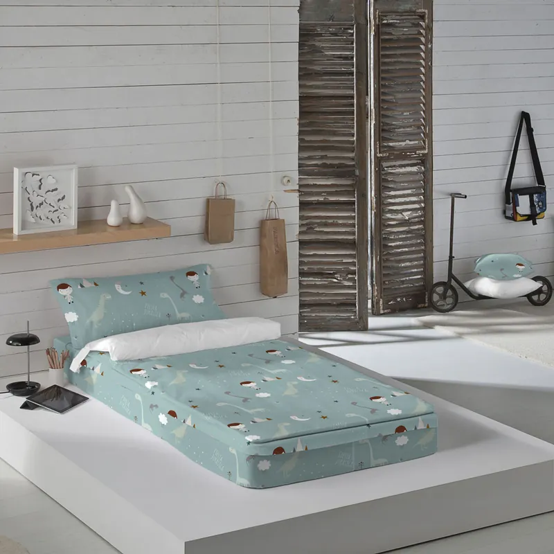 SACO NORDICO SIN RELLENO JURASIC GREEN COOR CAMA 90 - Textil