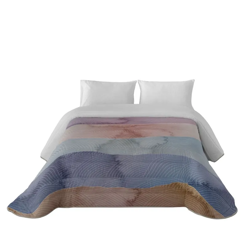 SANDAL - Edredón Nórdico Estampado - Acolchado de Gran Confort y Extrasuave - Gramaje 300 Gramos con Tacto Pluma - Cama 90 - OCEAN BLUE