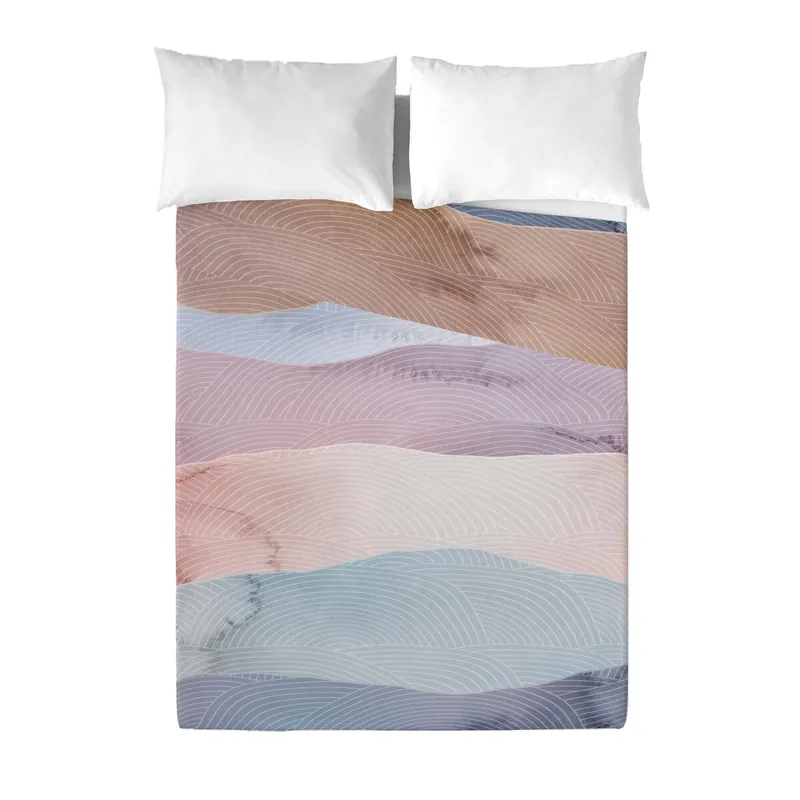 SANDAL - Juego de Sábanas Estampadas 2 Piezas Cama 90 - Algodón Extra Suave - Incluye Sábana Encimera + 1 Funda de Almohada - OCEAN BLUE