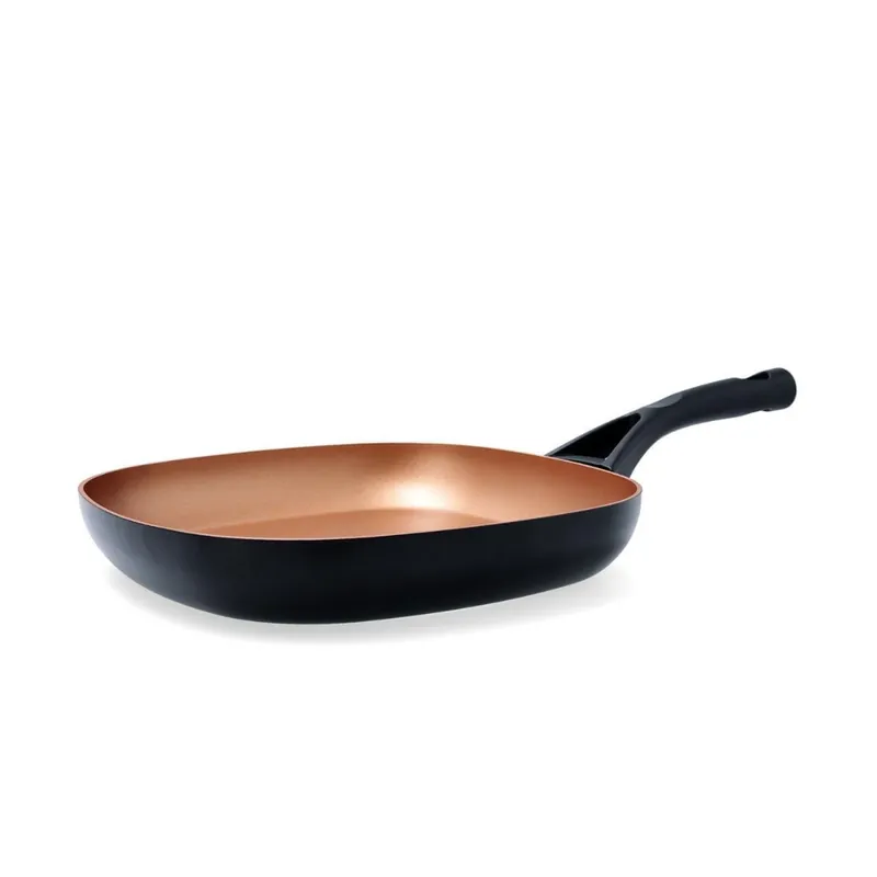 Asador Action Pyrex aluminio prensado negro/bronce 28 cm - Cocina