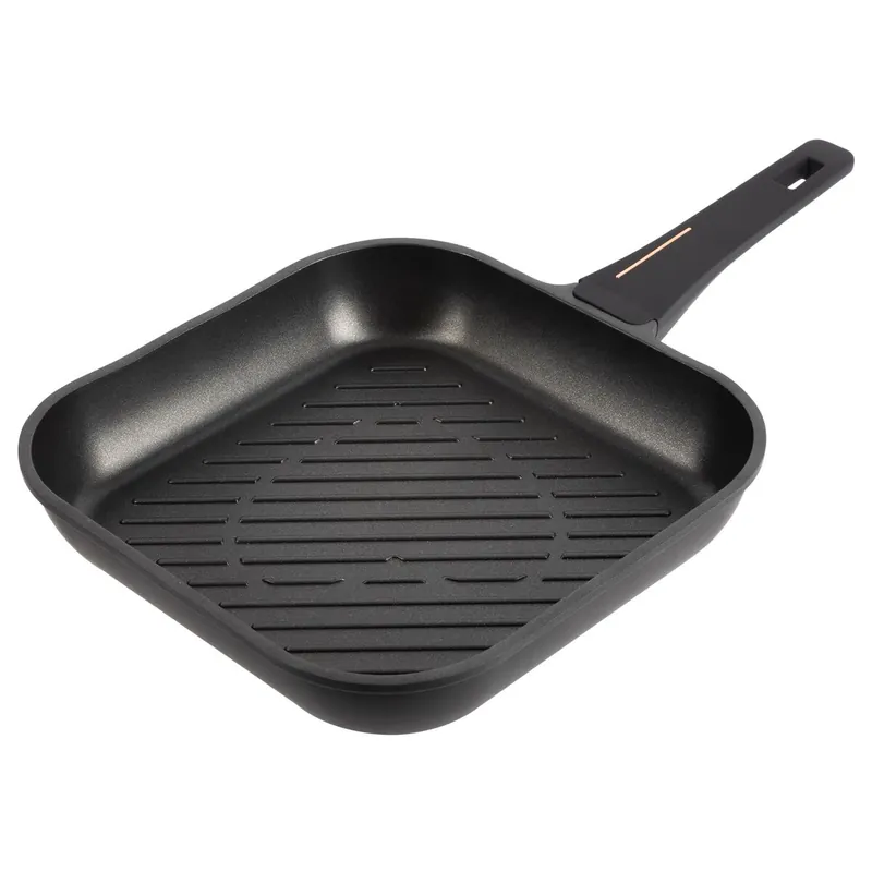 Bergner Copper Sartén Grill 28cm en aluminio fundido Antiadherente Negro y cobre - Cocina