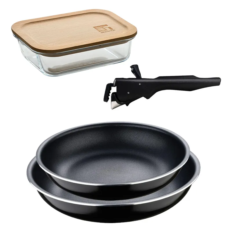 Sartenes Ø22Ø26cm inducción Click&Cook y Hermético - Cocina