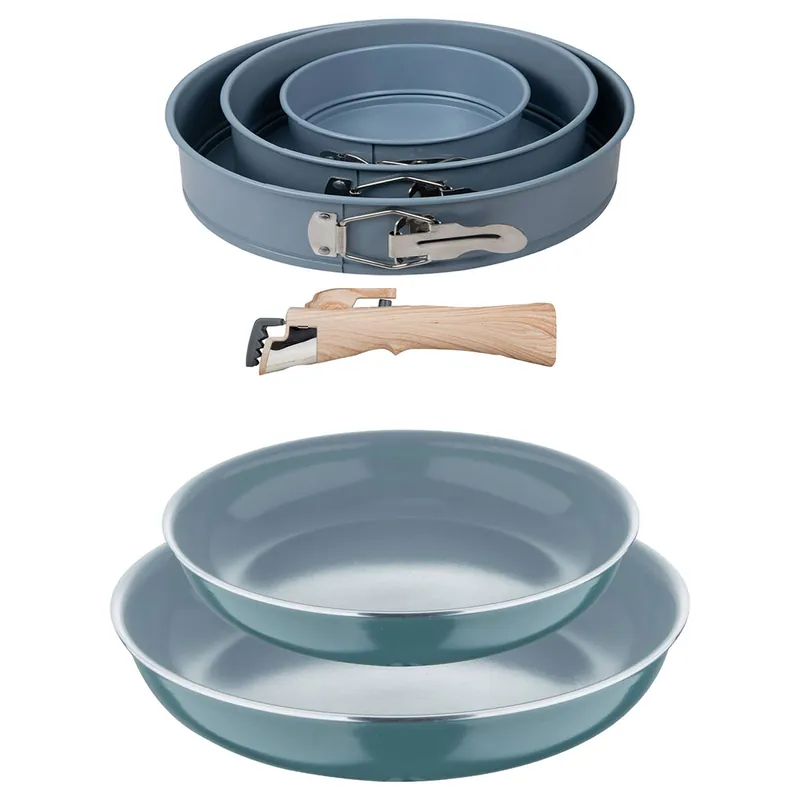 Sartenes Ø24Ø28cm inducción Click&Cook y Juego de moldes horno - Cocina