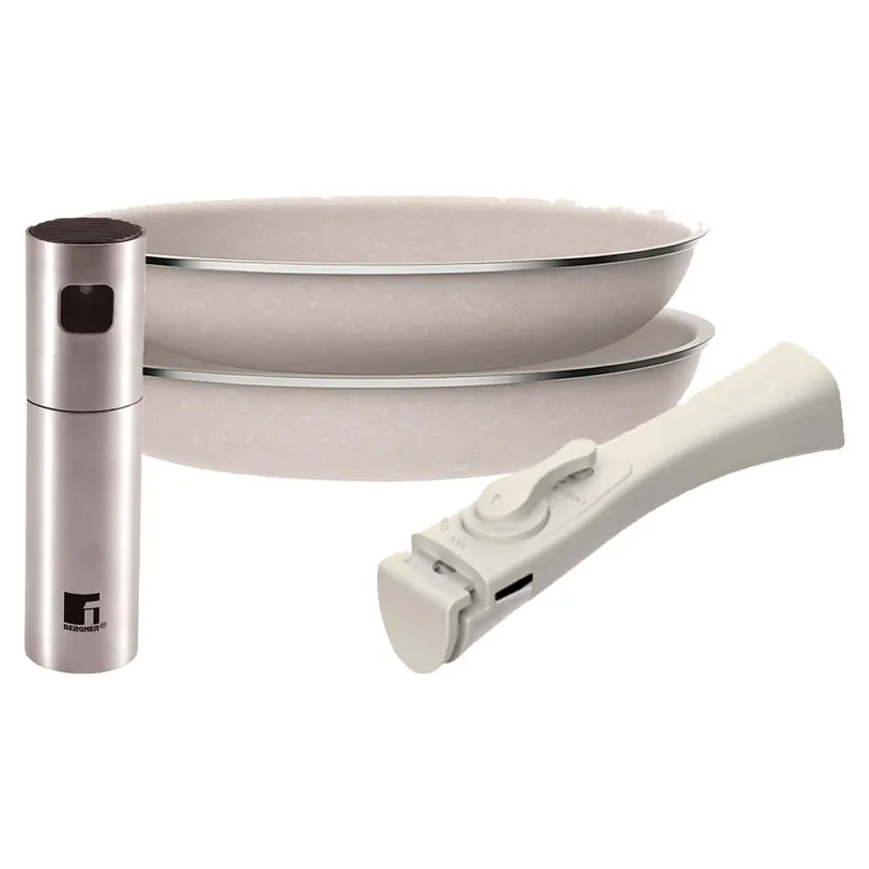 Sartenes Ø24Ø28cm inducción Click&Cook y Pulverizador de aceite - Cocina