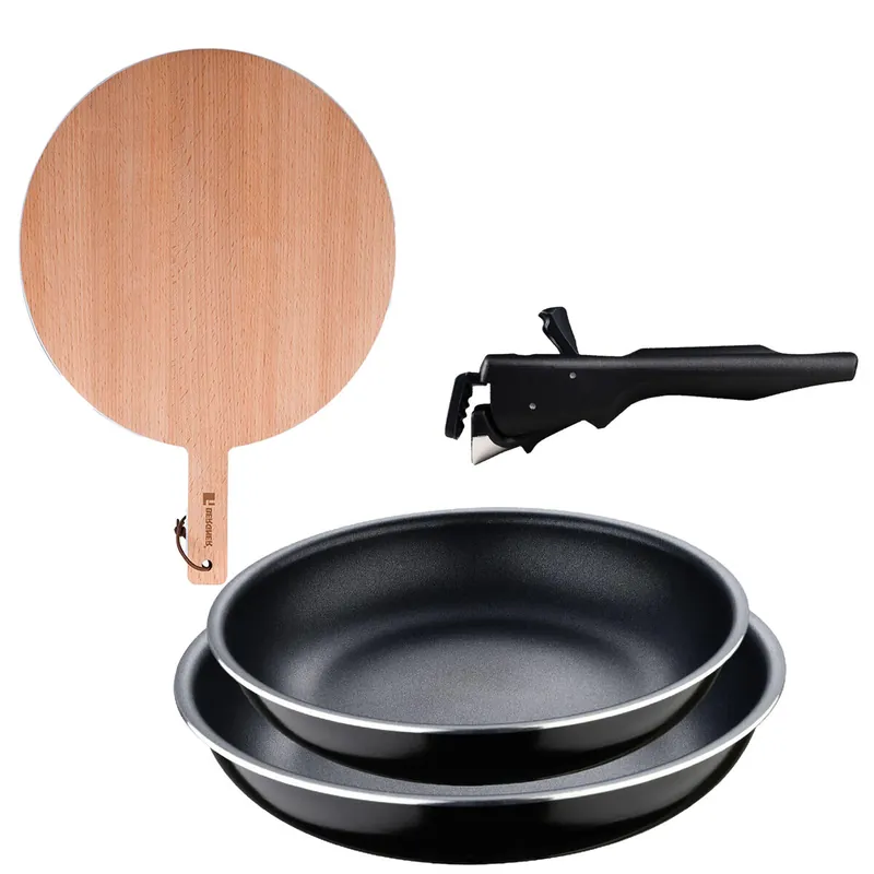 Sartenes Ø22Ø26cm inducción Click&Cook y Tabla de corte - Cocina