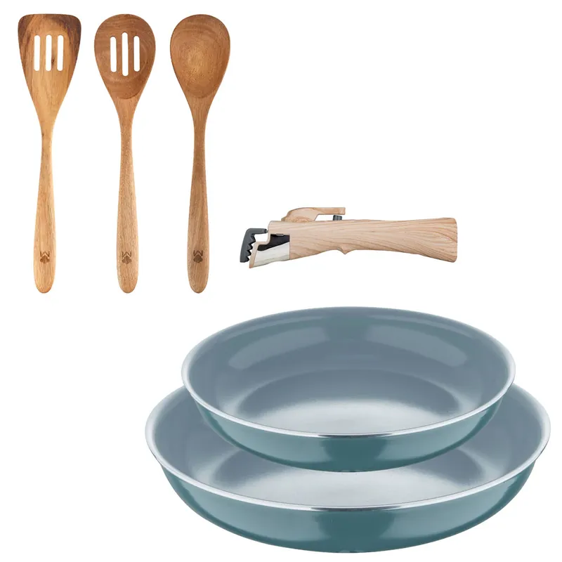 Sartenes Ø24Ø28cm inducción Click&Cook y Utensilios de cocina