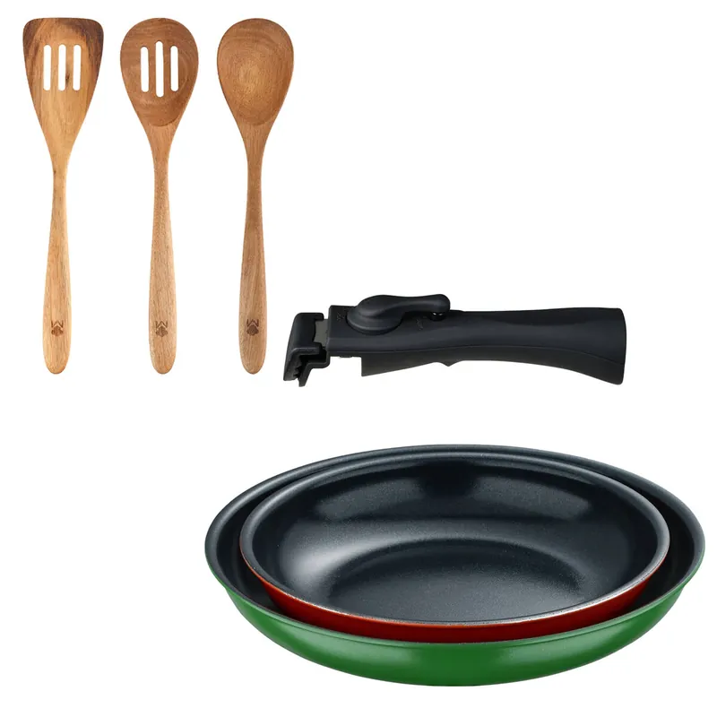 Sartenes Ø22Ø26cm inducción Click&Cook y Utensilios de cocina