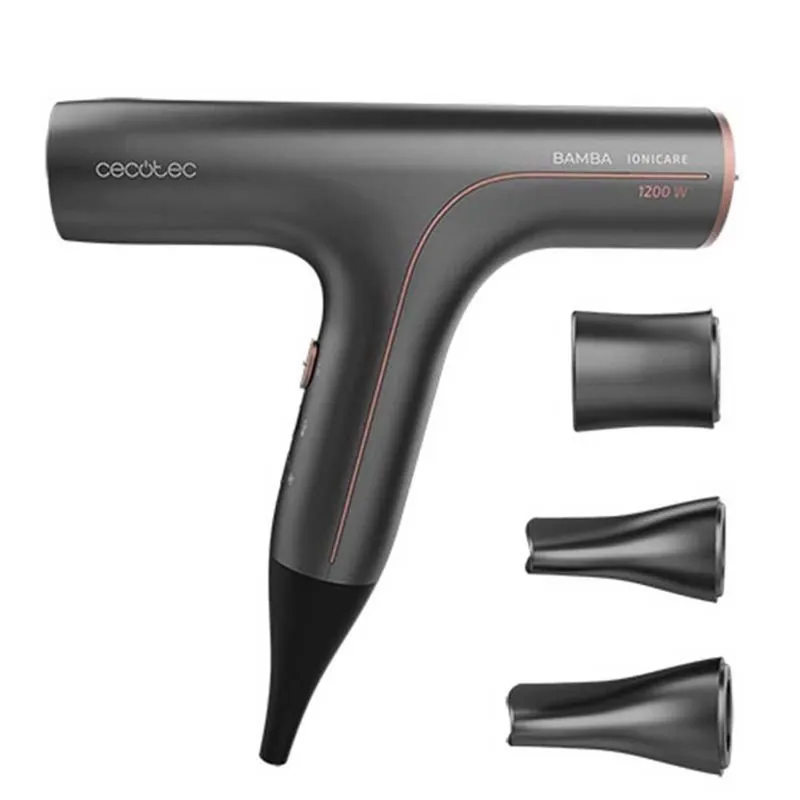 Secador de cabello Bamba IoniCare 6000 RockStar Soft Cecotec 1200W motor digital con accesorios - Electrodomésticos