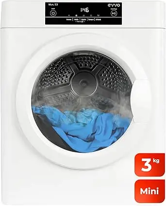 Secadora EVVO Mini S3, 3 kg, Evacuación, Blanco - Electrodomésticos