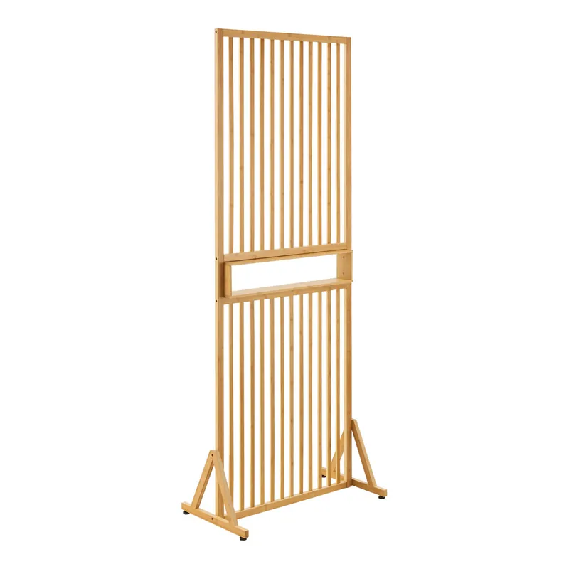 Separador de ambientes Fron bambú 197x76x40cm - Natural [en.casa]